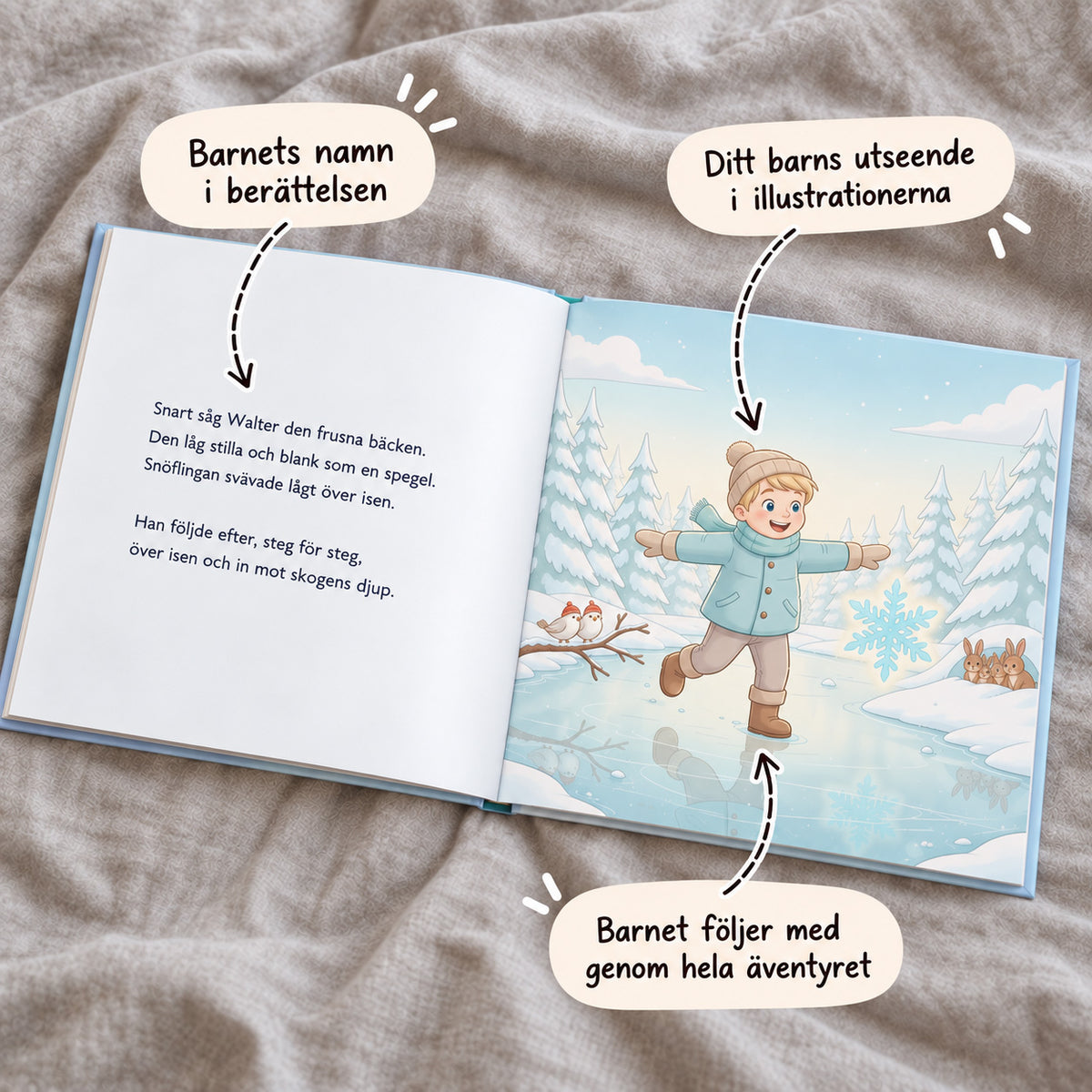 Ditt barn och snöflingans äventyr